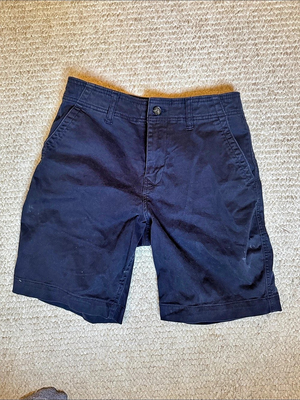 Lucky Brand Stretch Twill Flat Front Short Shorts Blue Waist 30